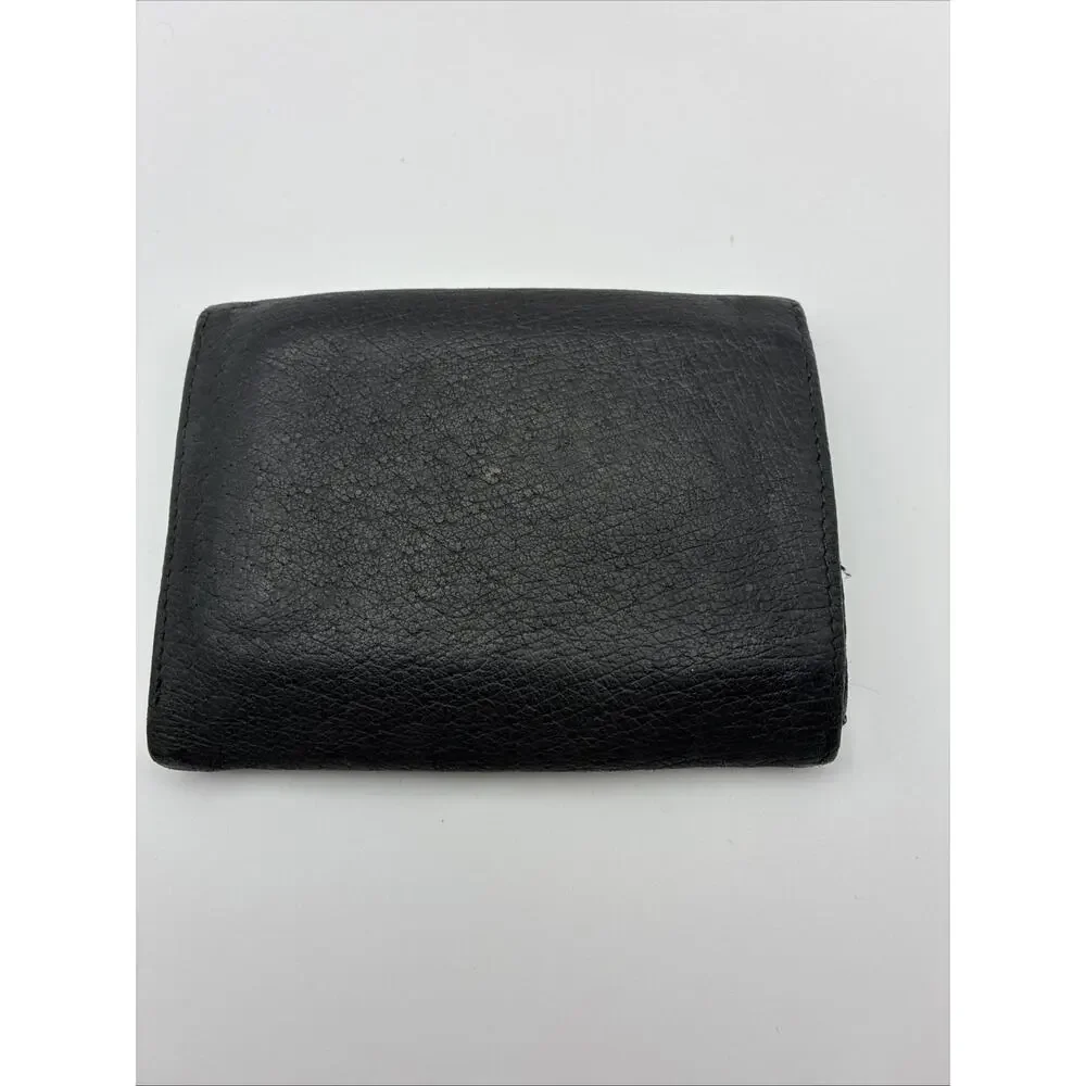 Men’s Black Vintage Embroidered Western Cowboy Pleather Wallet Made In 11/05